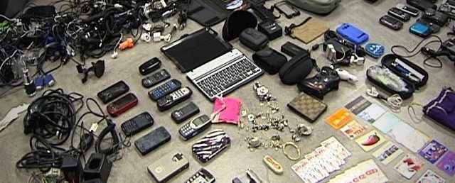 A cache of stolen goods recovered by police from a Craigslist ad